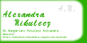 alexandra mikulecz business card